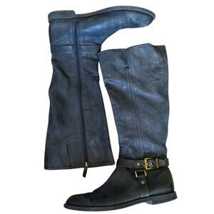 Franco Sarto Black Leather Knee High Boots (9.5M)